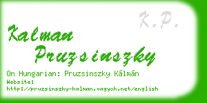 kalman pruzsinszky business card
